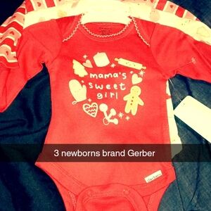 Gerber Red Long Sleeve Bodysuit - Mama's Sweet Girl